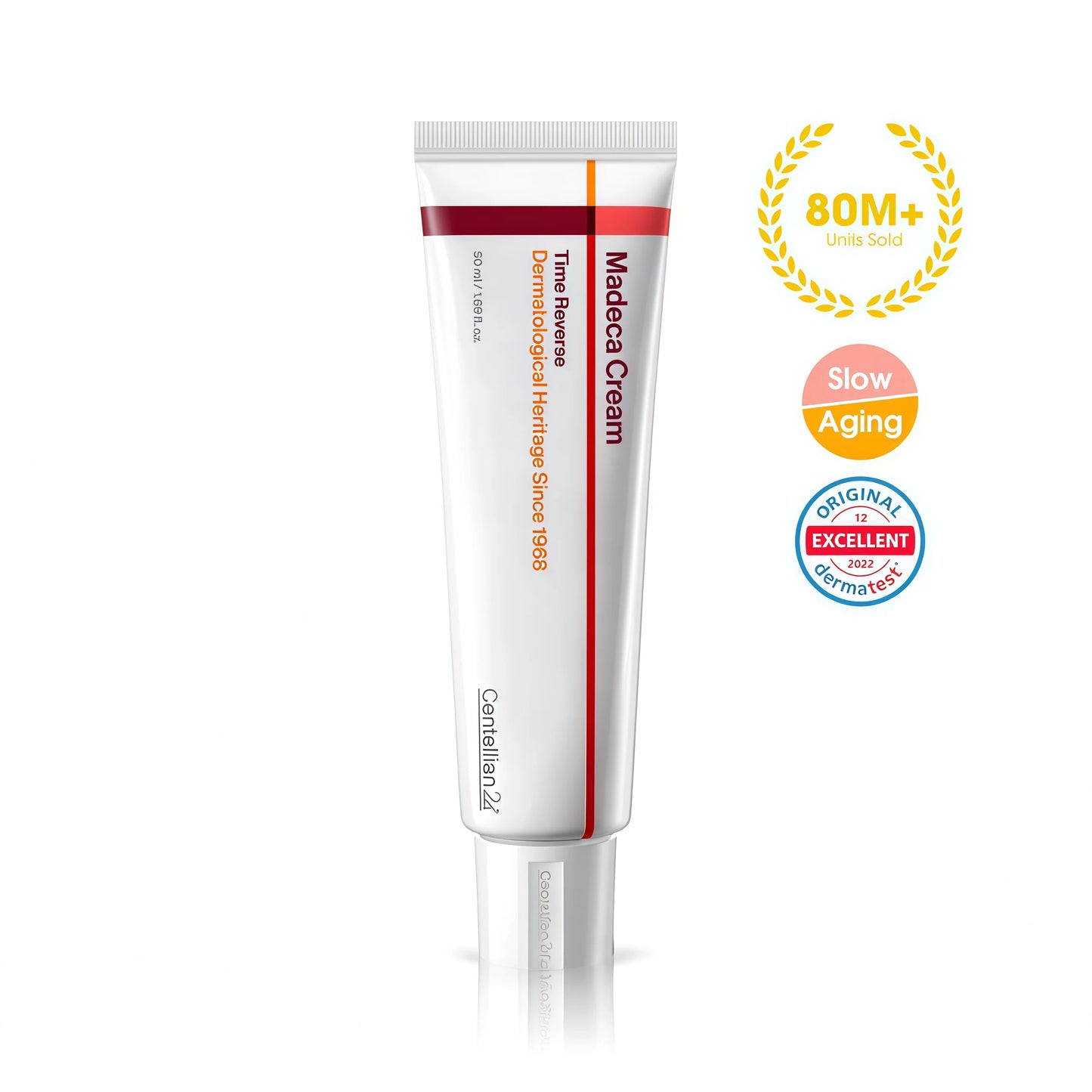 CENTELLIAN 24 Madeca Cream Time Reverse (1.69fl oz) - Advanced Fast-Absorbing & Nourishing, Hydrates, Firms & Reduces Wrinkles, Low Irritation, Korean Skin Care Centella Asiatica, Collagen